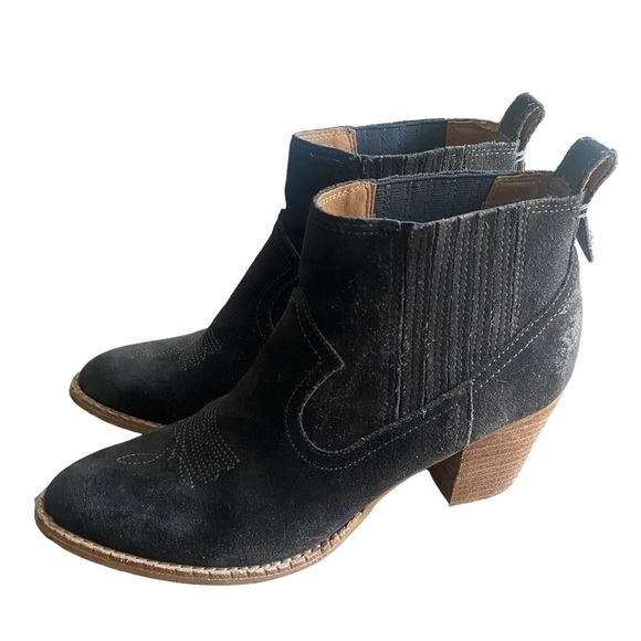 Dolce Vita Western Jones Suede Dark Gray Booties I Size: 8.5 - Picture 2 of 12